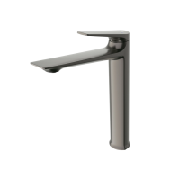 Смесители CEZARES LINER-LC-GM-W0 Смеситель для накладной раковины однорычажный, без донного клапана, исполнение оружейная сталь