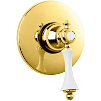 Встраиваемый смеситель для душа Cezares Margot MARGOT-DIM-03/24-Bi золото ручка белая