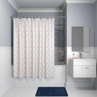 Штора для ванной Iddis Basic B46P218i11 белый;розовый