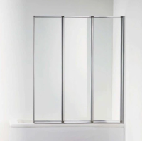 Шторка для ванны Bravat Alfa 100 см. профиль хром, стекло прозрачное