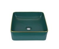 Раковина накладная Bronze de Luxe 40 1063 зеленая