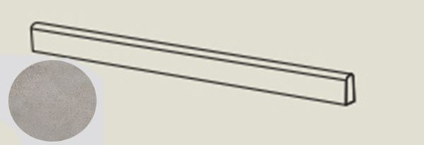 Бордюр BLEND CONCRETE BATT.ASH RET (PF60006965) 5.5x60 от ABK Ceramiche (Италия)