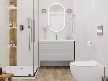 Керамогранит Onyx Royal Cloud Светло-серый Полированный 80x80 от Ceradim (Индия)