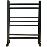 Полотенцесушитель водяной 600x500 Ника Modern ЛМ 5 60/50 черный мат. с вентилями