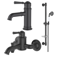 Комплект смесителей для ванны Aquatek Классик AQ1530MB черный