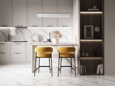 Керамогранит Calacatta Sharp Silver Белый Матовый 80x80 от Ceradim (Индия)