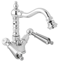 Смеситель для биде Cezares First FIRST-BS2-01-M с донным клапаном, ручки хром