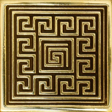 Декор BRONZO-25 вставка ANTIQUE латунная 5x5 от BronzoDecor (Россия)