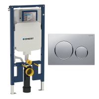 Инсталляция для унитаза Geberit Sigma 8 Duofix 111.796.00.1, кнопка смыва хром