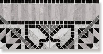 Декор Via Appia Cen. Samos Negro 21.7x43.5 от Vives Ceramica (Испания)