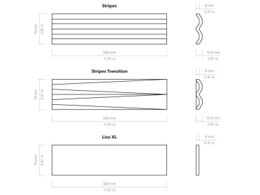 Настенная плитка STRIPES LISO XL COTTO (123816) 7.5x30 от WOW (Испания)