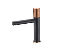 Смеситель низкий AVANGARDE черный, розовое золото (2010MH)