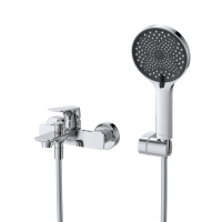 Смесители BelBagno MARINO Смеситель для ванны и душа в комплекте с ручным душем, шлангом и держателем, хром MARINO-VASM-CRM