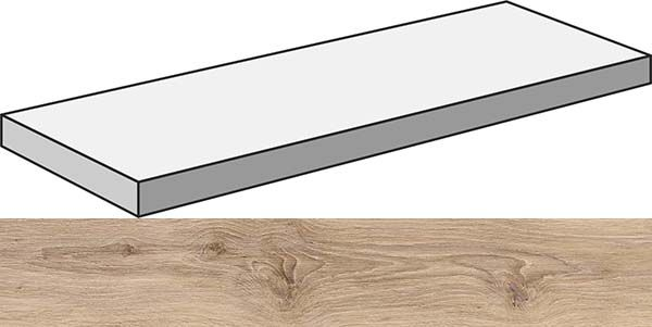 Угловая ступень ECO CHIC ANG.TOP SX NATURALE R левая (PF60006667) 32x120x4.5 от ABK Ceramiche (Италия)