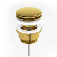 Донный клапан Paini клик-клак, универсальный, матовое золото PVD