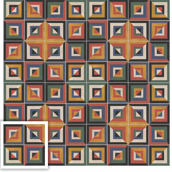 Керамогранит Scs Mandala Red 19.8x19.8 от Simpolo (Индия)