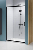 Душевая дверь в нишу Radaway Premium Pro 160 см. профиль черный, стекло прозрачное