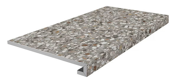 Фронтальная ступень клееная Бричиола серый матовый обрезной (KM6060G0011RGCF) 33x60 от Kerama Marazzi (Россия)