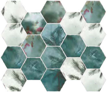 Керамогранит Touareg Turquesa Mix 13.9x16 от APE Ceramica (Испания)