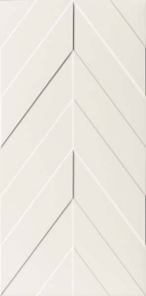 Настенная плитка 4D D730 CHEVRON WHITE MATT 40x80 от Marca Corona (Италия)