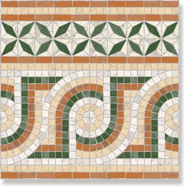 Декор Via Appia Cen. Nola Verde 43.5x43.5 от Vives Ceramica (Испания)