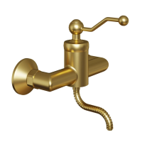 Смеситель для душа Paini Duomo 88PJ511 без аксессуаров, матовое золото PVD