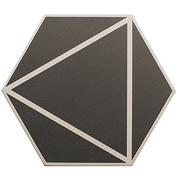 Керамогранит FANCY LINES GRAPHITE (127018) 20x23 от DNA Tiles (Испания)