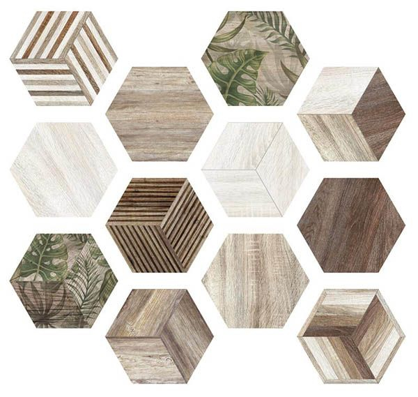 Керамогранит AFRICA Hexa (12 вариаций рис.) 23.2x26.7 от ITT Ceramic (Испания)