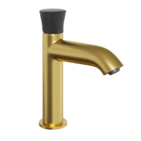 Смеситель для раковины Paini Domus 18PJ205PZ без донного клапана, матовое золото PVD