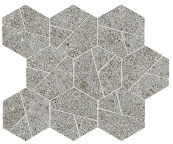 Мозаика Boost Stone Grey Mosaico Hex (A7CZ) 25x28.5 от Atlas Concorde (Италия)