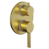 Смеситель для ванны Paini Brera 74PJ6911 встраиваемый, матовое золото PVD