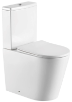 Унитаз-компакт напольный с бачком и сиденьем микролифт Aquatek Оберон AQ1273S-00 безободковый