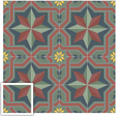 Керамогранит Scs Mandala Verde 19.8x19.8 от Simpolo (Индия)