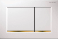 Кнопка смыва Geberit Omega 30 115.080.KK.1 белая/золото
