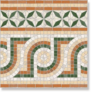 Декор Via Appia Cen. Nola Verde 43.5x43.5 от Vives Ceramica (Испания)