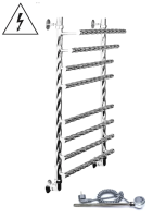 Полотенцесушитель электрический 600x1000 Двин F BRAID electro 4627170784095 хром