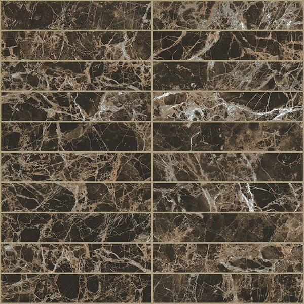 Мозаика BIJOUX MARRON IMPERIAL GLO MOS (3x15) (767573) 30x30 от REX Ceramiche (Италия)