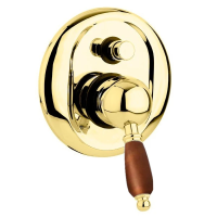 Встраиваемый двухпозиционный смеситель для душа Cezares Elite ELITE-VDIM-03/24-Nc золото