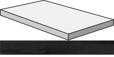 Угловая ступень S.WOOD GRAD.ANG.120/DX W.BL правая 33x120 от Sant Agostino (Италия)