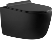 Унитаз подвесной с сиденьем микролифт Aquanet Cetus CETUS-BW безободковый