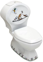 Унитаз-компакт напольный с бачком и сиденьем Serel Children 8702DOGR