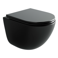 Унитаз подвесной с сиденьем микролифт Ceramica Nova Vogue CN4008TMB безободковый