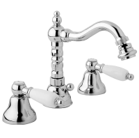 Смеситель для биде Cezares First FIRST-BBS2-01-Bi хром, ручки белые