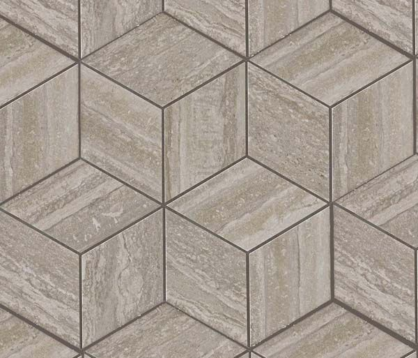 Мозаика Marvel Trav. Silver Mos. Esagono Lapp. ADVN 30x35 от Atlas Concorde (Италия)