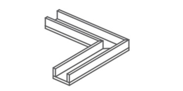 Спецэлемент SHALE GREIGE CANALINA ANGOLARE 2CM (SL03CAA6) (Compl. 2pz) 8x14x60 от Italgraniti (Италия)