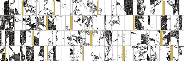 Вставка White stream темно-серый (16517) 25x75 от Mei (Германия)