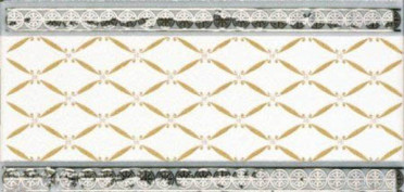 Бордюр NOBLESSE + LORD CENEFA DELIS BLANCO SILVER 20x10 от APE Ceramica (Испания)