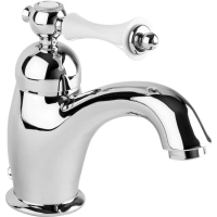 Смеситель на раковину Cezares Margot MARGOT-LSM1-01-Bi хром ручка белая