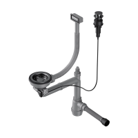 Арматура с клапаном-автоматом для одночашевых моек Omoikiri WK-1-A-GM 4956470 вороненая сталь