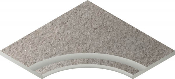 Фронтальная ступень DISCOVER X2 GREY BOR. SVASATO ANG.ROUND 30 (620090001025) 60x60 от Italon (Россия)